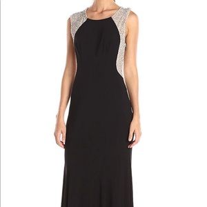 XSCAPE BLACK RHINESTONE ILLUSION FORMAL DRESS 12